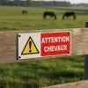 Panneau danger attention chevaux – Panneau attention Danger