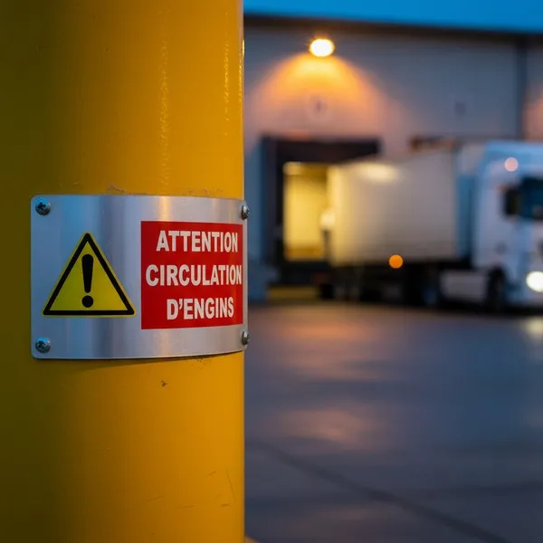 Panneau danger circulation d’engins | Signalétique sécurité