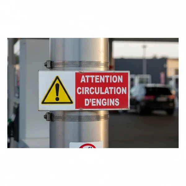 Panneau danger circulation d’engins | Signalétique sécurité