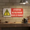 Panneau danger charge suspendue – Ne pas passer sous la charge