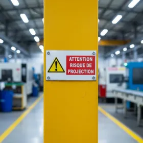 Panneau danger risque de projection | Signalétique sécurité