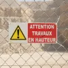 Danger Travaux en Hauteur : Panneau Risque de Chute, Sécurité Chantier