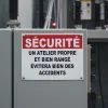 Panneau sécurité atelier – Propreté et prévention des accidents