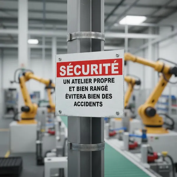 Panneau sécurité atelier – Propreté et prévention des accidents