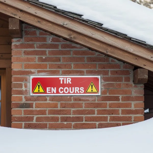 Panneau attention tir en cours – Panneau attention Danger