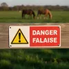 Panneau danger attention falaise – Panneau attention Danger