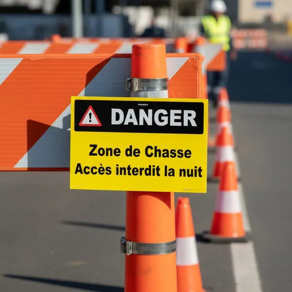 Lot de 4 panneaux – Panneau attention Danger