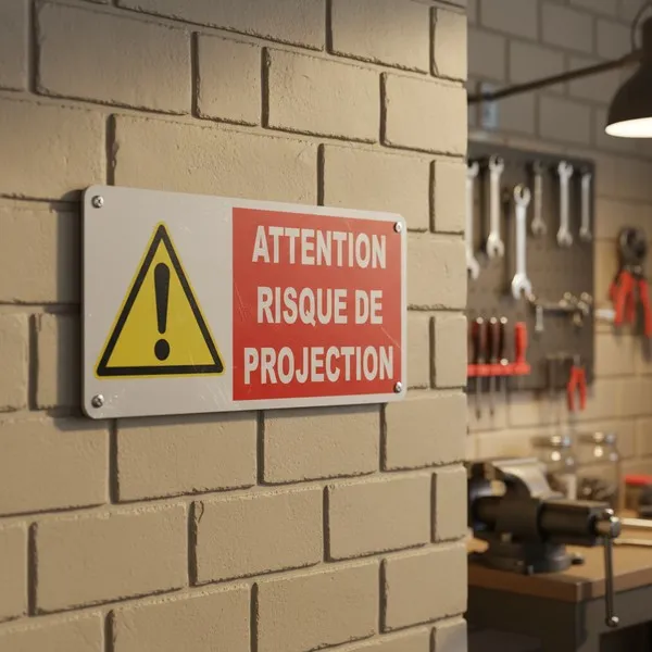 Panneau Danger Projection 250x100mm | Signalétique Sécurité