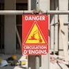 Panneau Danger Circulation d'engins – Panneau attention Danger