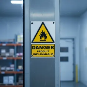 W021 Danger Produit inflammable – Panneau attention Danger