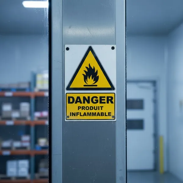 W021 Danger Produit inflammable – Panneau attention Danger