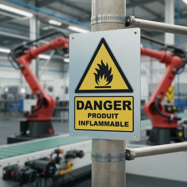 W021 Danger Produit inflammable – Panneau attention Danger