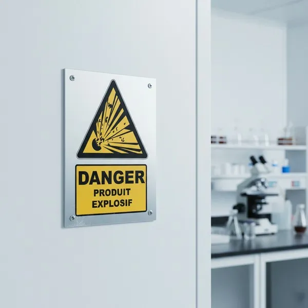 W002 Danger Produit explosif – Panneau attention Danger