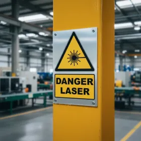 W004 Danger Rayonnement laser – Panneau attention Danger