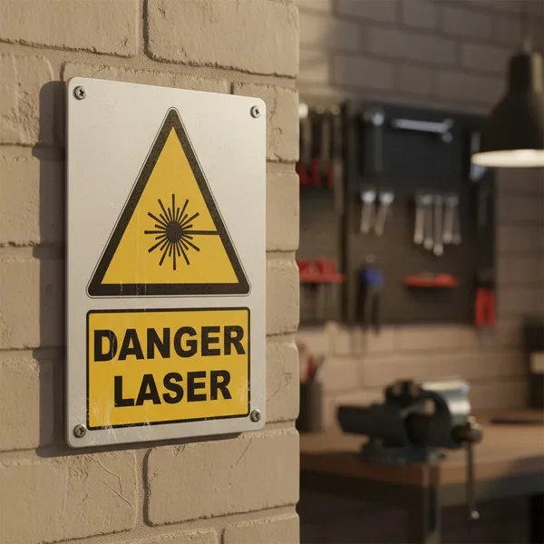 W004 Danger Rayonnement laser – Panneau attention Danger