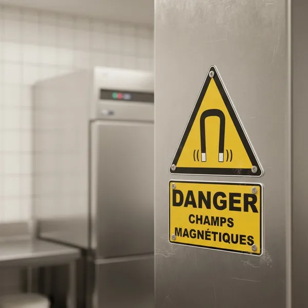 W006 Danger champs magnétiques – Panneau attention Danger