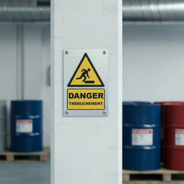 W007 Danger Trébuchement – Panneau attention Danger