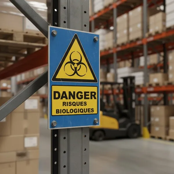 W009 Risques biologiques – Panneau attention Danger