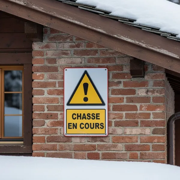 Panneau Chasse en cours – Panneau attention Danger