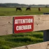 Panneau PVC Danger Chevaux - Signalétique Avertissement (300x200 mm)
