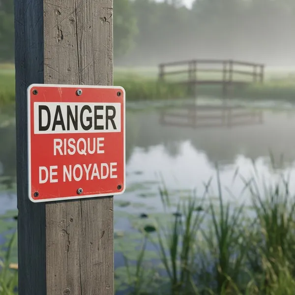 Panneau Danger risque de noyade – Panneau attention Danger