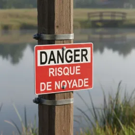 Panneau Danger risque de noyade – Panneau attention Danger