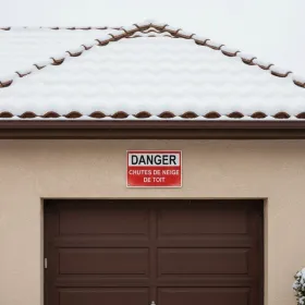 Panneau Danger chute de neige du toit – Panneau attention Danger