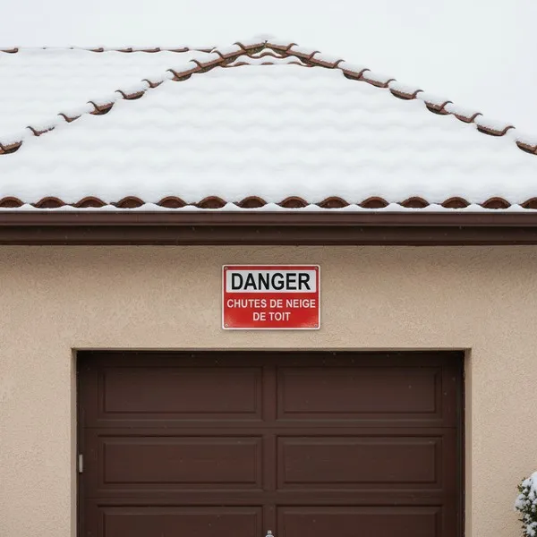Panneau Danger chute de neige du toit – Panneau attention Danger