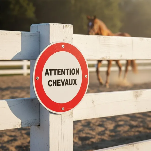 Panneau Attention chevaux – Panneau attention Danger