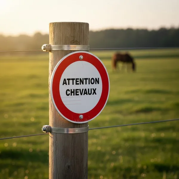 Panneau Attention chevaux – Panneau attention Danger