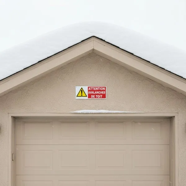 Panneau danger avalanche de toit – Signalétique sécurité toiture