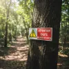 Panneau danger chutes de noix de coco extérieur – Achat en ligne
