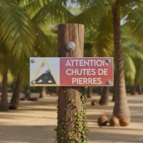 Panneau Attention Chutes de pierres – Panneau attention Danger