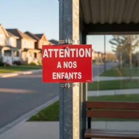Panneau Attention à nos enfants – Panneau danger enfants