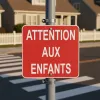 Panneau Attention aux enfants – Panneau danger enfants