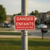 Panneau Danger enfants roulez au pas – Panneau danger enfants