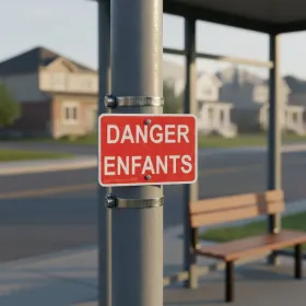 Panneau Danger Enfants signalétique zone scolaire ou aire de jeux