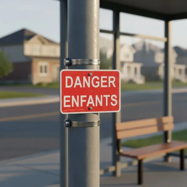 Panneau Danger Enfants signalétique zone scolaire ou aire de jeux
