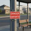 Panneau Danger Enfants signalétique zone scolaire ou aire de jeux