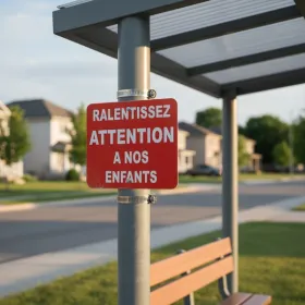 Panneau Ralentissez Attention Enfants | Danger Sécurité Routière
