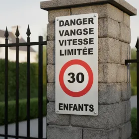 Panneau danger enfants : Vitesse limitée 30 km/h | Sécurité