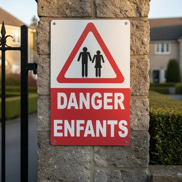 Panneau signalétique Danger Enfants – Zone fréquentée ou école