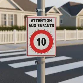 Panneau Attention Enfants 10kh | Panneau Danger Sécurité