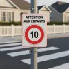 Panneau Attention Enfants 10kh | Panneau Danger Sécurité