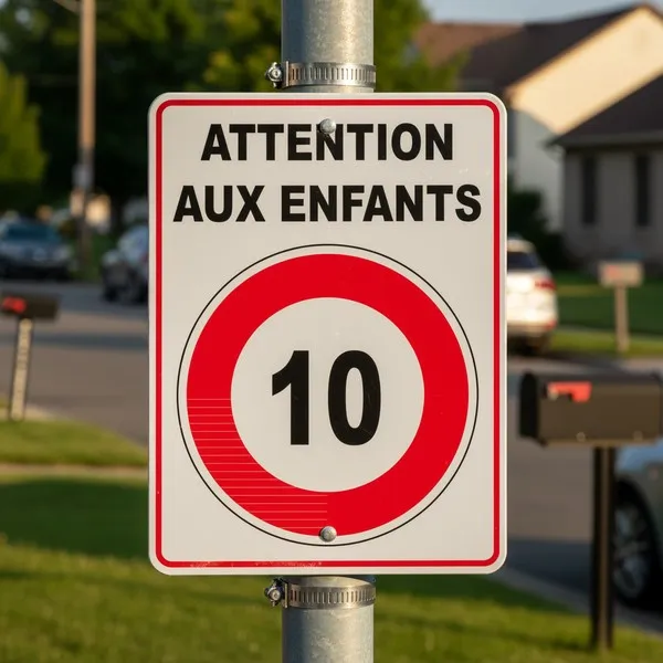 Panneau Attention Enfants 10kh | Panneau Danger Sécurité
