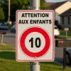 Panneau Attention Enfants 10kh | Panneau Danger Sécurité