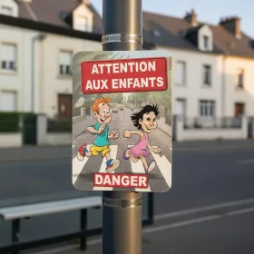 Panneau Attention aux enfants danger – Panneau danger enfants