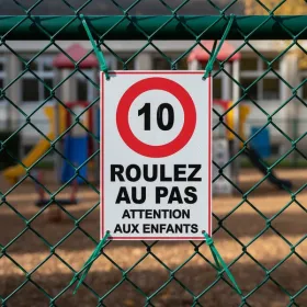 Panneau danger enfants 10 km/h – Signalisation sécurité routière
