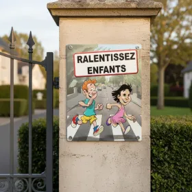 Panneau Ralentissez enfants – Panneau danger enfants