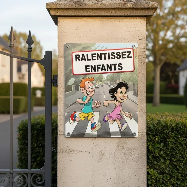 Panneau Ralentissez enfants – Panneau danger enfants